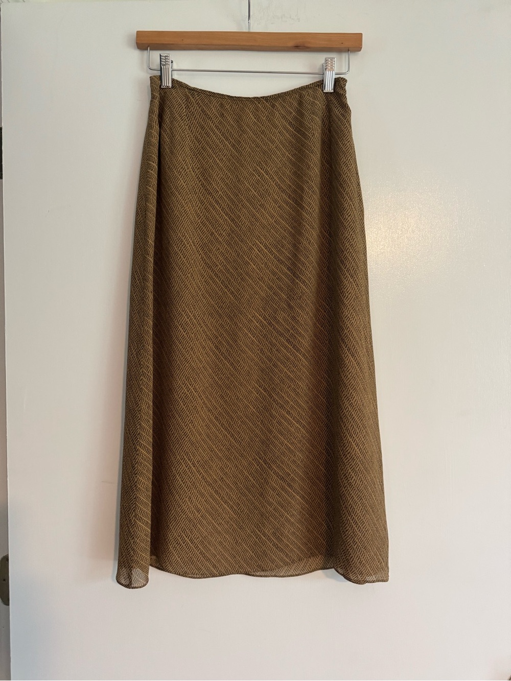 Emanuel Ungaro Brown Textured Silk Maxi Skirt